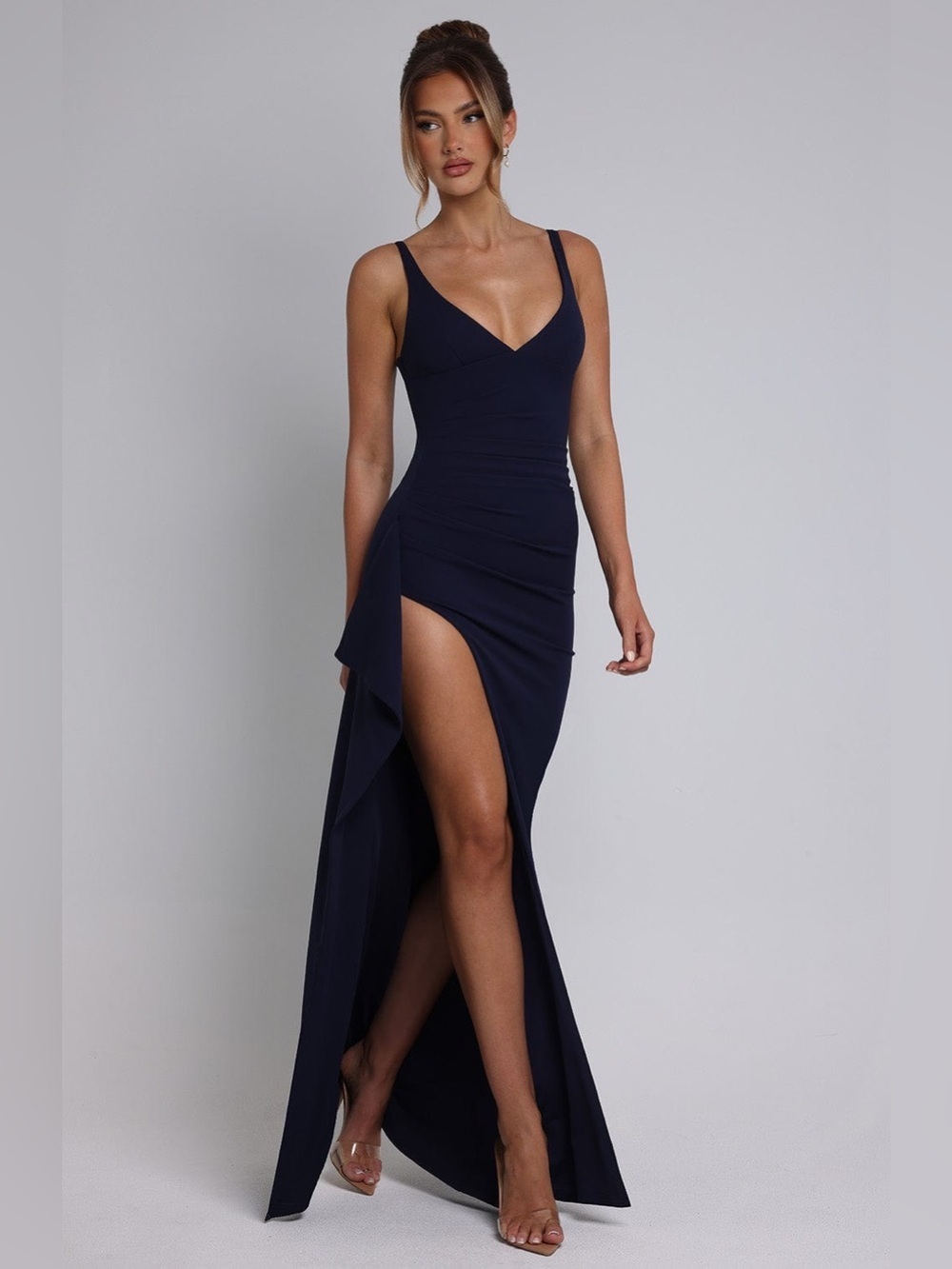 Babyboo Violetta Maxi Dress Navy Women’s Size Medium NWT - Picture 4 of 10